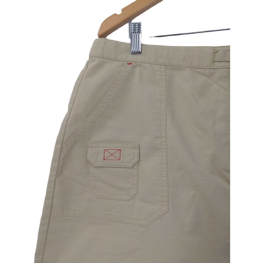 LL Bean Skirt Womens 20 Petite Khaki Casual Cotton Blend Summer Travel - Picture 3 of 7
